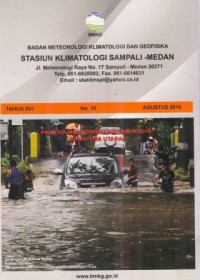 Badan Meteorologi Klimatologi dan Geofisika Tahun XVI No. 10 Agustus 2016