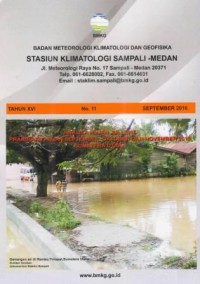 Badan Meteorologi Klimatologi dan Geofisika Tahun XVI No. 11 September 2016