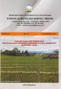 Badan Meteorologi Klimatologi dan Geofisika Tahun XVI No. 13 Oktober 2016