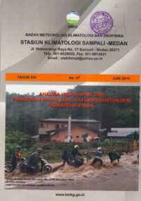 Badan Meteorologi Klimatologi dan Geofisika Tahun XVI No. 07 Juni 2016