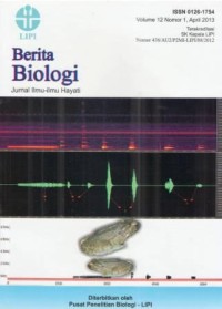 Berita Biologi Jurnal Ilmu - ilmu Hayati Volume 12 Nomor 1 April 2013