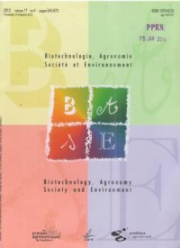 Biotechnologie, Agronomie Societe et Environnement Volume 17 No 4 Tahun 2013