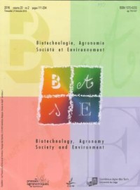 Biotechnologie, Agronomie Societe et Environnement Volume 20 No 2 Tahun 2016