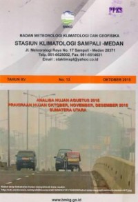 Badan Meteorologi Klimatologi dan Geofisika Tahun XV No. 13 Oktober 2015