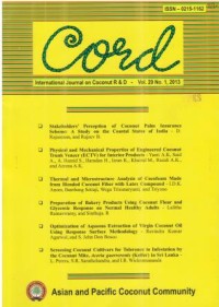 Cord ( International Journal on Coconut R & D ) Vol. 29 No. 1 Tahun 2013