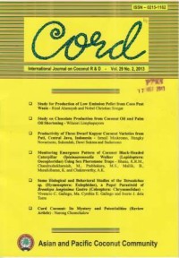 Cord ( International Journal on Coconut R & D ) Vol. 29 No. 2 Tahun 2013