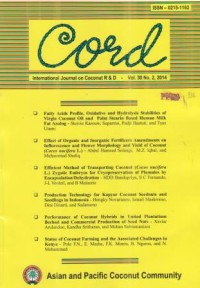 Cord ( International Journal on Coconut R & D ) Vol. 30 No. 2 Tahun 2014