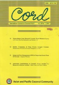 Cord ( International Journal on Coconut R & D ) Vol. 30 No. 1 Tahun 2014