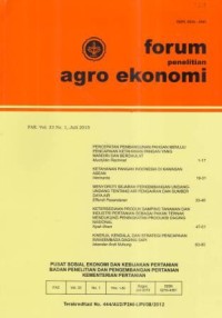 Forum Penelitian Agro Ekonomi Volume 33 No. 1 Juli 2015