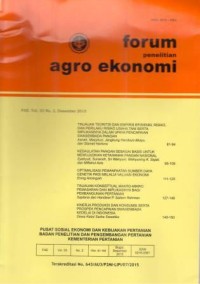 Forum Penelitian Agro Ekonomi Volume 33 No. 2 Desember 2015