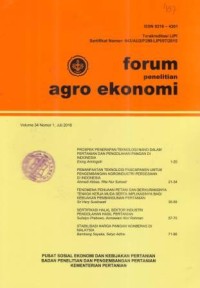 Forum Penelitian Agro Ekonomi Volume 34 No. 1 Juli 2016