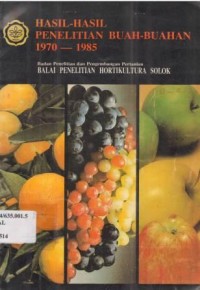 Hasil-hasil penelitian buah-buahan 1970-1985