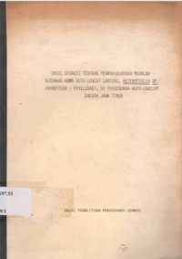 Hasil diskusi tentang penanggulangan masalah serangga hama kutu loncat lamtoro, Heteropsylla Sp (Homopteza psyllidae) di perkebunan kopi-cokelat daerah Jawa Timur