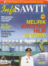 Info Sawit Vol. VII No. 8 Agustus 2013