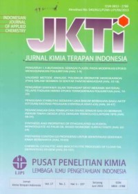 Jurnal Kimia Terapan Indonesia (JKTI) Volume. 17 No. 1 Juni 2015