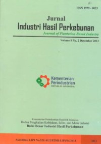 Jurnal Industri Hasil Perkebunan Volume 8 No. 2 Desember 2013