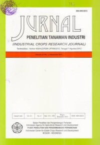 Jurnal Penelitian Tanaman Industri Volume 21 No. 4 Desember  2015