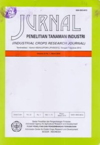 Jurnal Penelitian Tanaman Industri Volume 22 No. 1 Maret  2016