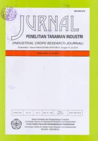 Jurnal Penelitian Tanaman Industri Volume 22 No. 2 Juni  2016