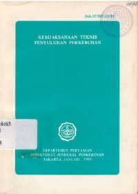 Kebijaksanaan Teknis penyuluhan perkebunan