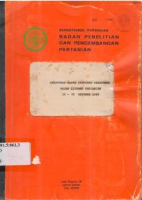 Keputusan Rapat Pimpinan Paripurna Badan Litbang Pertanian, 28-30 Oktober 1985