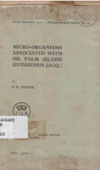 Microorganisme associated with oil palm (Elaeis guineensis Jacq)