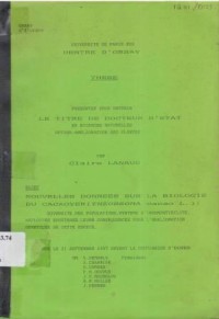 Nouvelles donnees sur la biologie du cacaoyer (Theobroma cacao L)