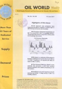 Oil World Weekly Vol. 60 No. 24 / 16 June 2017