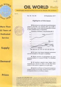 Oil World Weekly Vol. 60 No. 38 / 29 September 2017