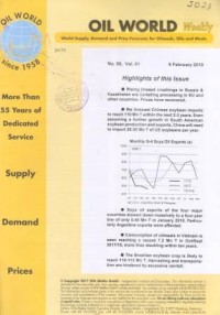 Oil World Weekly Vol. 61 No. 06 / 9 February 2018