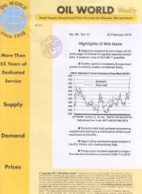 Oil World Weekly Vol. 61 No. 08 / 23 February 2018