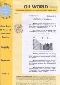 Oil World Weekly Vol. 61 No. 13 / 29 March 2018