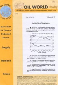 Oil World Weekly Vol. 59 No. 9 / 4 March 2016