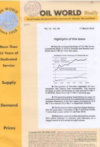 Oil World Weekly Vol. 59 No. 10 / 11 March 2016