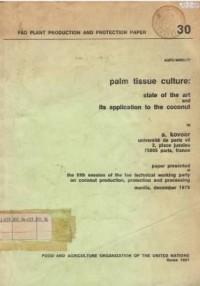 Palm tissue culture : state of the art and its application to the coconut