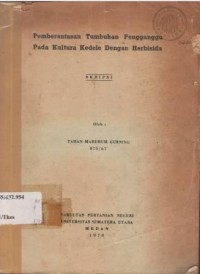 Pemberantasan tumbuhan pengganggu pada kultura kedele dengan herbisida.