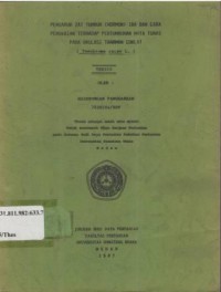 Pengaruh zat tumbuh (hormon) IBA dan cara pemakaian terhadap pertumbuhan mata tunas pada okulasi tanaman coklat (Theobroma cacao L.)