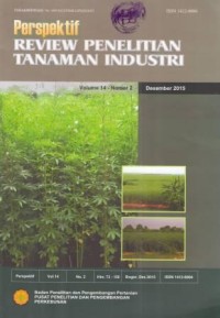 Perspektif Review Penelitian Tanaman Industri Volume 14 No.2 Desember 2015