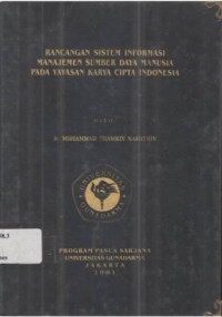 Rancangan sistem informasi manajemen Sumber daya manusia pada Yayasan Karya Cipta Indonesia