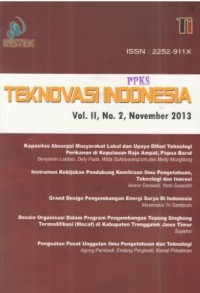 Teknovasi Indonesia Vol. II No. 2 November 2013