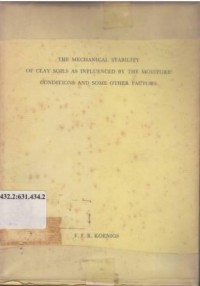 The Mechanical stability of clay soils as influenced by the moisture conditions and some other factors