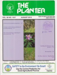 The Planter Vol. 88 No. 1037 Agustus 2012