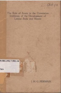 The role of auxin in the correlative inhibition of the development of lateral buds and shoots