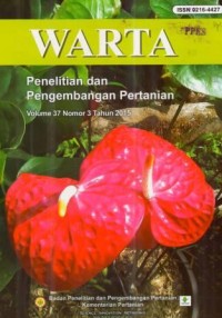 Warta Penelitian dan Pengembangan Pertanian Volume 37 Nomor 3 Tahun 2015