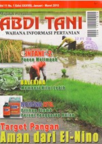 Abdi Tani Vol. 11 No. 1 / Edisi XXXVIII Januari - Maret 2010