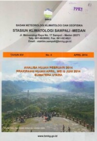 Badan Meteorologi Klimatologi dan Geofisika Tahun XIV No. 4 April 2014