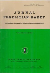 Jurnal Penelitian Karet Volume 30 Nomor 2 Tahun 2012