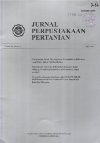 Jurnal Perpustakaan Pertanian Volume 14 Nomor 2 Juli 2005