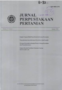 Jurnal Perpustakaan Pertanian Volume 15 Nomor 1 Januari 2006