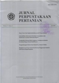 Jurnal Perpustakaan Pertanian Volume 17 Nomor 2  2008